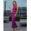 (S, Purple) Robe moulante rayée et sorties. 13