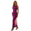 (S, Purple) Robe moulante rayée et sorties. 11