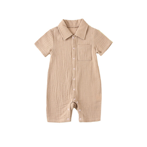 (0-3 Months, Light Brown) Ολόσωμες Φόρμες για με Κουμπιά