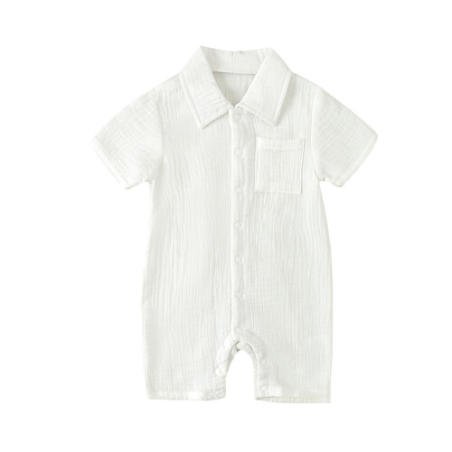 (6-12 Months, White) Ολόσωμες Φόρμες για με Κουμπιά