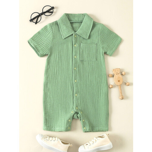 (3-6 Months, Green) Ολόσωμες Φόρμες για με Κουμπιά 1