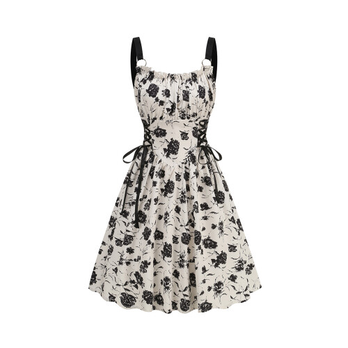 (S, Black) Robe à bretelles pour l'été