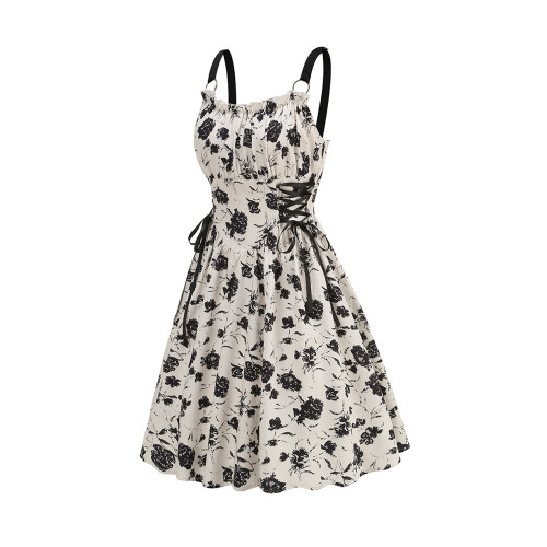 (S, Black) Robe à bretelles pour l'été 1
