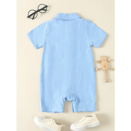 (3-6 Months, Blue) Ολόσωμες Φόρμες για με Κουμπιά 2