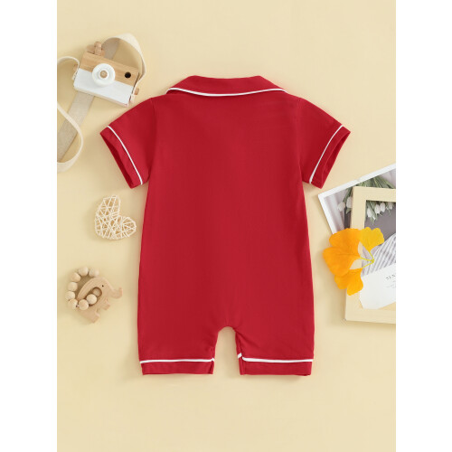 (18-24 Months, Red) Βρεφικές πιτζάμες με τσέπες, κορμάκια 2
