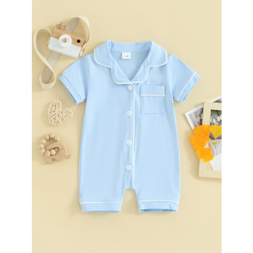 (18-24 Months, Blue) Βρεφικές πιτζάμες με τσέπες, κορμάκια 1