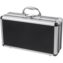 Aluminum Case Pluck Foam Interior Universal Case With Lock Black 30.0 x 17.0 x 10.5 cm For Test Instruments And Cameras