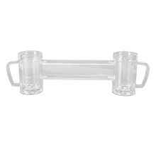 Doppelter conischer 430 ml Acryl-Bierkrug – stoßfestes Bar-Glas