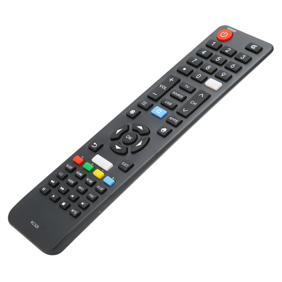 Rc320 Universal Tv Remote For 43-55 Inch Led Tvs, Black 7901376637292