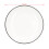 4Pcs Ceramic Dinner Plates Set – Black Line, 8 Inch Round, White 4