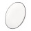 4Pcs Ceramic Dinner Plates Set – Black Line, 8 Inch Round, White 3