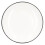 4Pcs Ceramic Dinner Plates Set – Black Line, 8 Inch Round, White 9