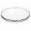 4Pcs Ceramic Dinner Plates Set – Black Line, 8 Inch Round, White 8