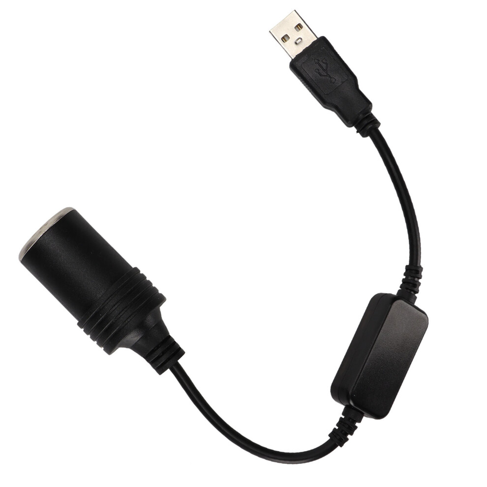 USB to Car Cigarette Lighter Socket Converter Cable 12V Output 30cm