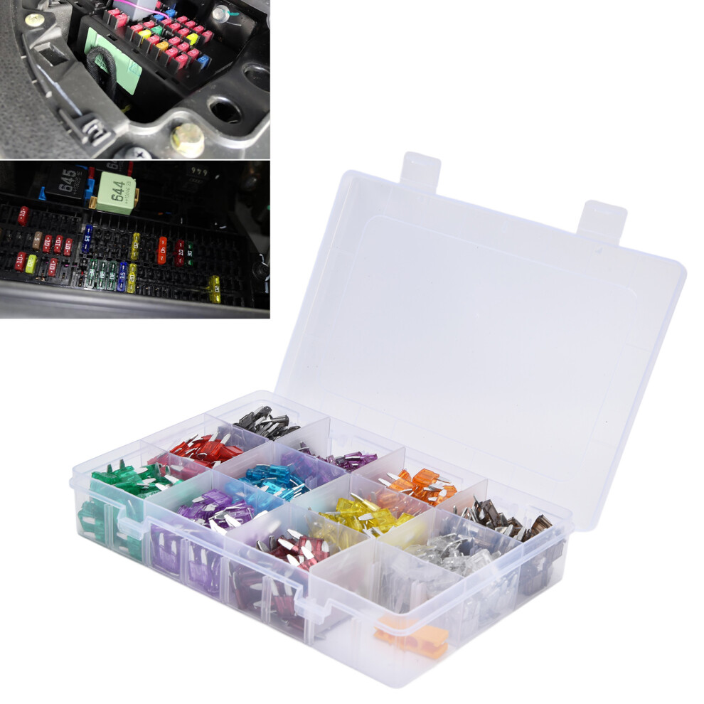528Pcs Car Blade Fuses Set 2A-40A Small Size Protection Kit 7681376640804