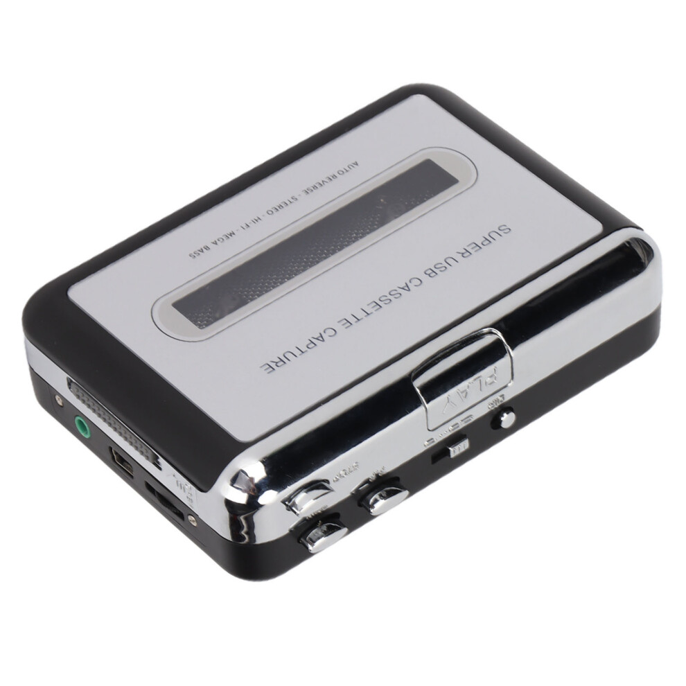 Convert Tapes To Mp3 With Usb Cassette Player And Earphone 3.5Mm Silver 8761376641175