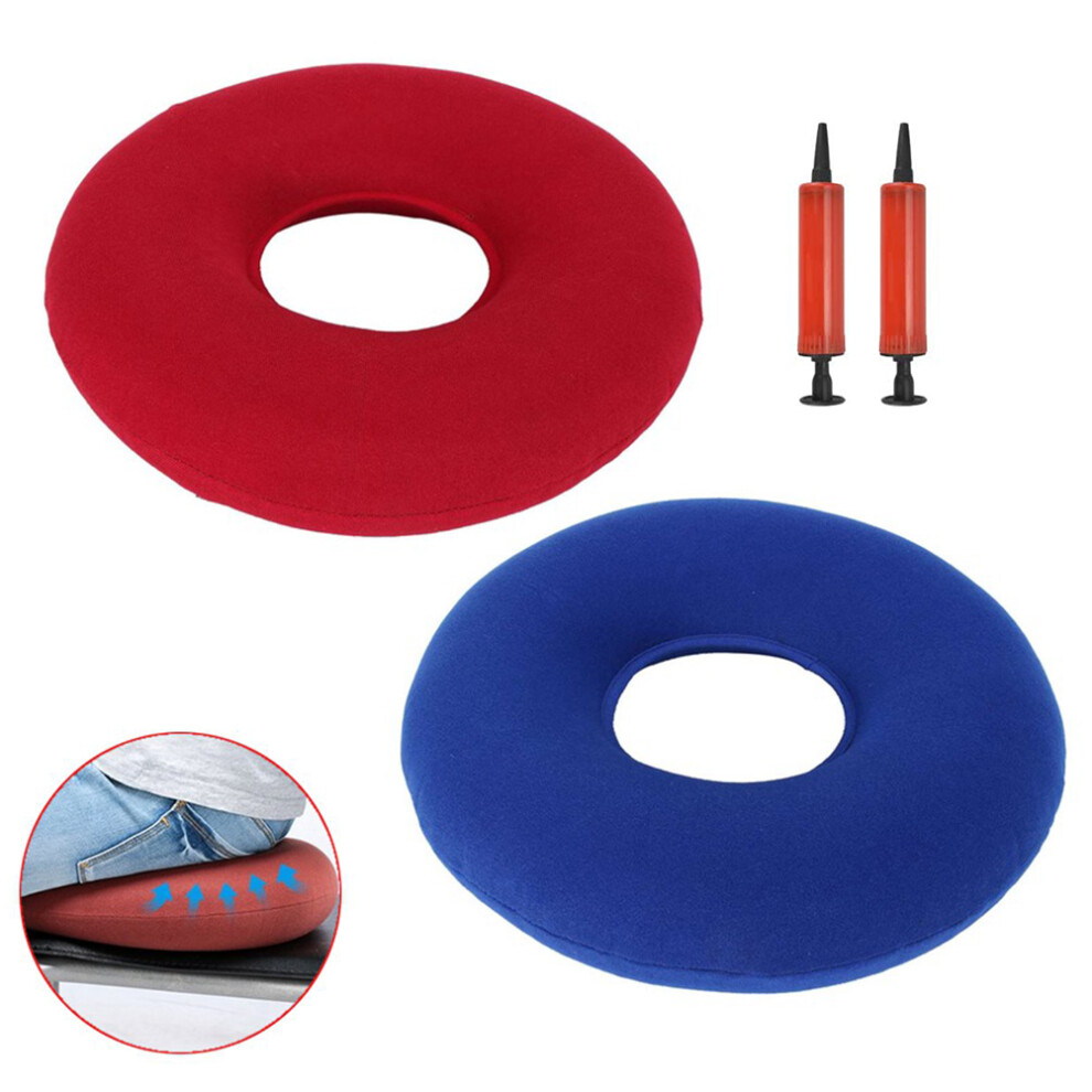 Inflatable Ring Cushion, Hemorrhoid Seat Pillow Portable Donut Cushion Pillow for Home Office Chair Wheelchair Car, Round Wheelchairs Seat Cushion