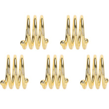 Napkin Holder Set, Golden Metal Spring Napkin Ring Elegant Spiral Design for Dinner Party Decoration, Durable Napkin Holder with Electroplated