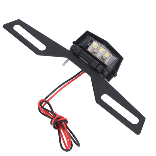 LED Light For Motorcycle License Plate, Universal Fits Tail Bracket Mount Rear Light Assembly With E-mark Approve Certification, Durable Waterproof 2
