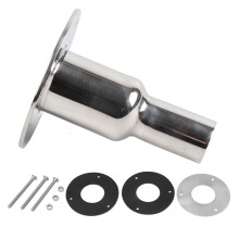Stainless Steel Exhaust Fitting For Diesel Parking Heaters, Durable Exhaust Fitting Adjustable Hose Pipe Fitting Mirror Polished, 316 Stainless Steel