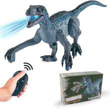 Elektronikus RC robotjáték gyerekeknek, Újratölthető RC dinoszaurusz játék valósághű 3D szemekkel és üvöltő hangeffektusokkal,