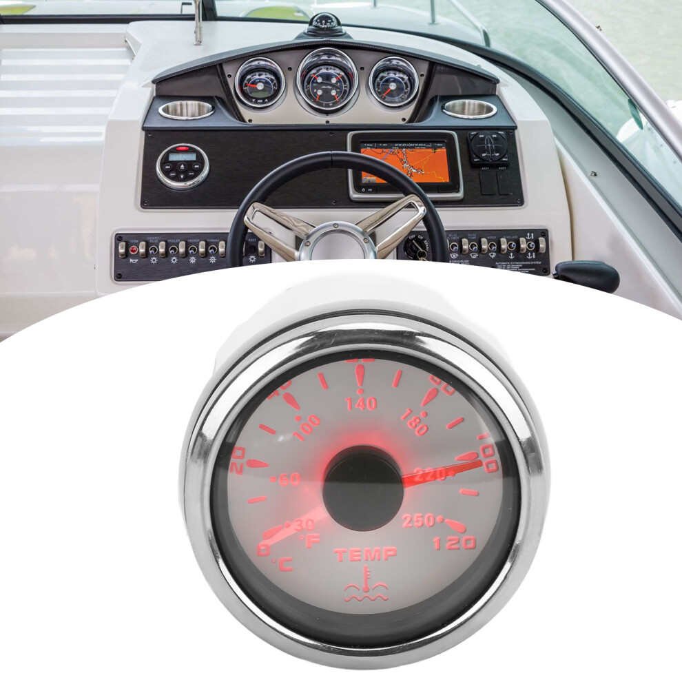 52Mm Water Temperature Gauge 7 Colors Backlight Waterproof Ip67 For Boats Rvs 8081376648357