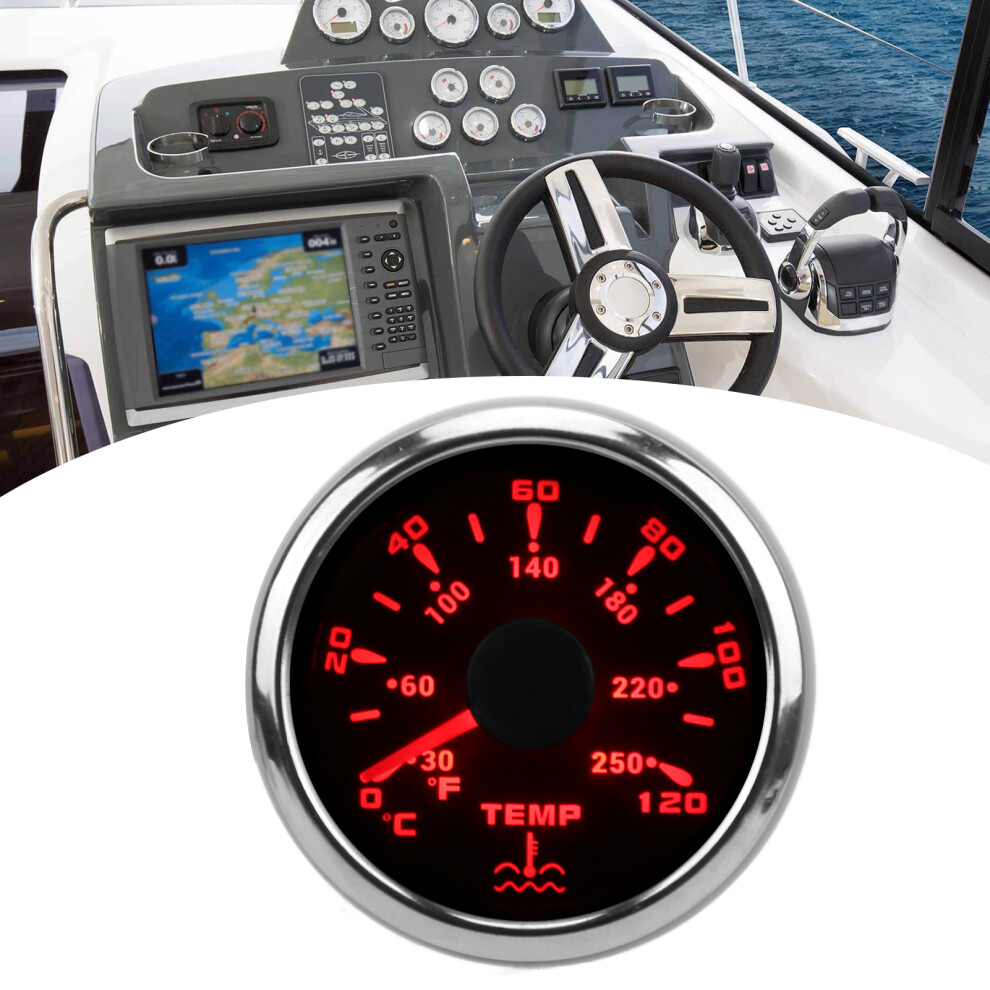 Ip67 Waterproof 52Mm Water Temp Gauge With Ultra Wide Voltage Range 8251382352498