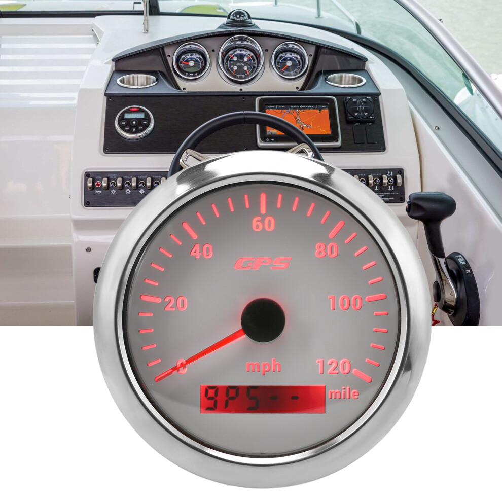 Gps Speedometer 85Mm/3.35In 120Mph Waterproof With Colorful Backlight 4901376648673