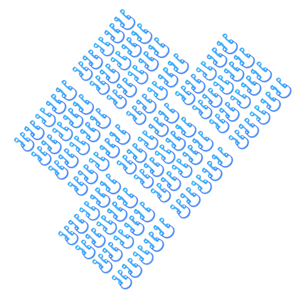 100PCS Plastic Blue Cotton Roll Holder Clips for Dental Clinic