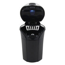 Easy to Clean Car Ashtray, Fire Retardant Smokeless Ashtray with LED Night Light, Portable Ashtray with Detachable Design, Smell Proof Lid for Cup