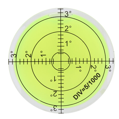 Circular Bubble Spirit Level, Bullseye Surface Level Measuring Layout Tools with Registration Markings, Round Level Bubble with Scale for Horizontal