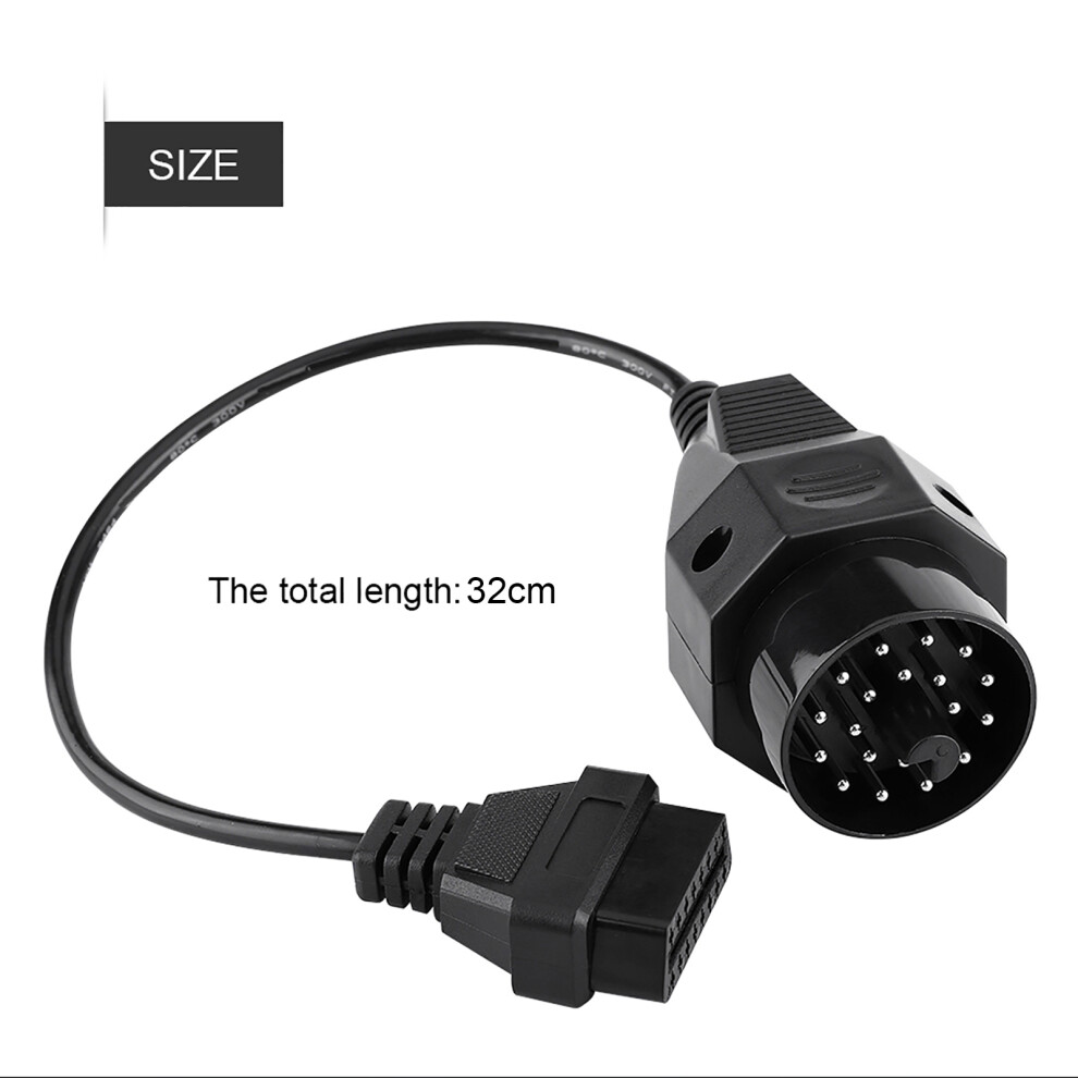 Obd2 Adapter Connector For Bmw Vehicles, 20 Pin To 16 Pin Adapter Cable With Durable Construction, Obd2 20 Pin Adapter For Reliable Vehicle 9358999822730