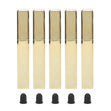Nachfüllbare Lipgloss-Tuben, selbstgemachter Lipgloss im quadratischen Design, leere Mascara-Tube mit weichem Bürstchen und Gummiverschluss für