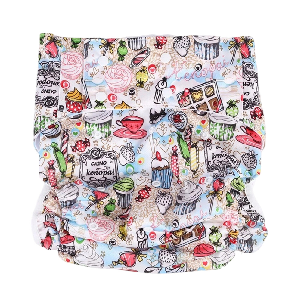 Reusable Adjustable Cloth Diaper, Waterproof Snap Closure Underwear For Incontinence Care And Postpartum Recovery, Elastic Waistband Ensures A