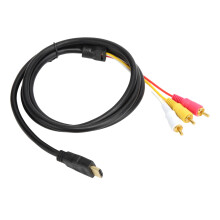 Video audio adaptér, kábel HDMI na RCA s vysokým rozlíšením pre nekomprimované digitálne audio a video, prenos signálu s jednosmerným