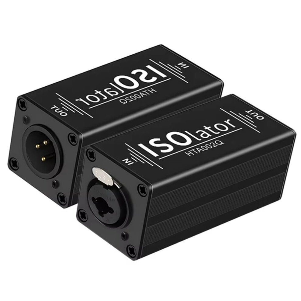 Audio Isolator 6.35Mm Jack Ground Loop Eliminator Noise Filter For Audio System Black 9347817713190