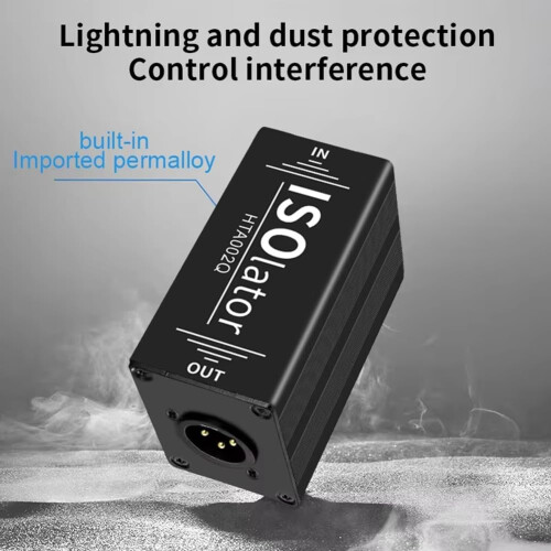 Audio Isolator 6.35mm Jack Ground Loop Eliminator Noise Filter For Audio System Black 1