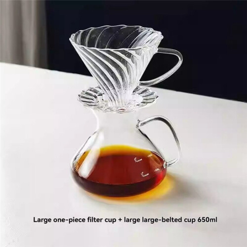 Pour over Coffee Maker Set Coffee Sharing Pot with Scale with Filter Cup for Home or Office 450ML 1