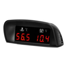 Misuratore digitale multifunzione 2 in 1 per auto, camion e RV – temperatura e tensione