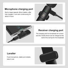 Système de Microphone Sans Fil PULUZ PU3151B 2,4 GHz pour Smartphones et Tablettes Android