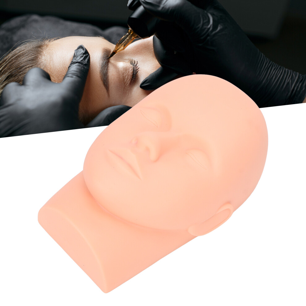 Silicone Mannequin Doll Face for Eyelash & Makeup Practice, 245 x 150 x 100mm