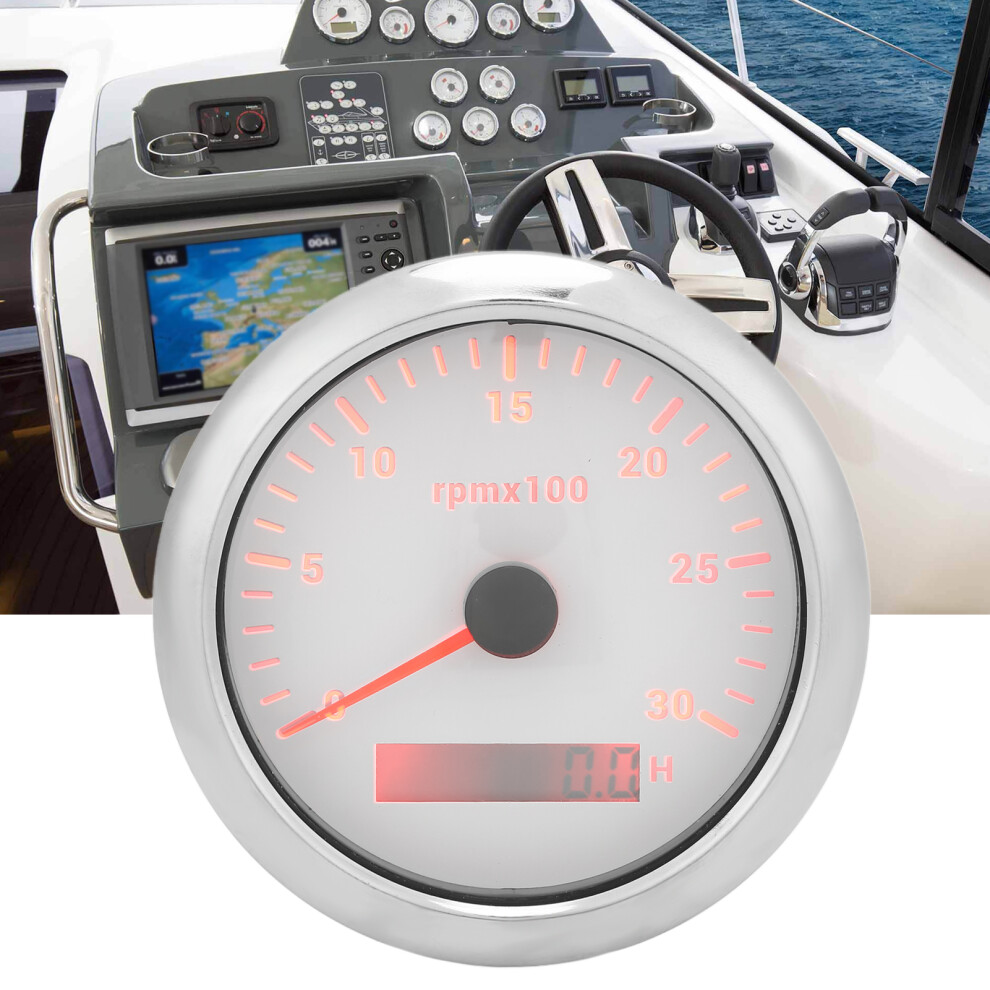 Durable 85Mm Tachometer 0-3000Rpm 9-32V For Cars & Boats Ip67-Rated 6901376659493