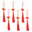 Φούντα από μεταξωτό νήμα με χρυσό σατέν μετάξι, χειροποίητος κινέζικος κόμπος 1