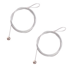stukken fototouw, fotodraad, magnetische fotohouders van 2 m x 1,5 mm, ophangtouw voor foto's, fotoketting van staalkabel met oogjes en haken, ideaal