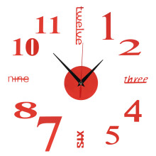 DIY Wall Clock Sticker with Creative Art Decal Sticker, 3D Frameless Wall Clock Featuring Modern Home Office Room Decor, Acrylic Mirror Watch Decor,