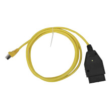 Kabel interfejsu Ethernet do OBD do diagnostyki kodowania BMW serii F. Wysokiej jakości kabel z rdzeniem z czystej miedzi, ekranowany sygnał