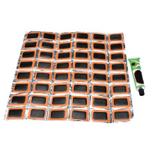 Kit de reparación de neumáticos de bicicleta con parches de alta calidad y material duradero para uso en interiores y exteriores. Incluye 48