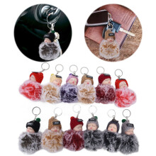 12 Stück Fluffy Baby Doll Schlüsselanhänger Plüsch Charm, 11cm PVC-Spielzeug