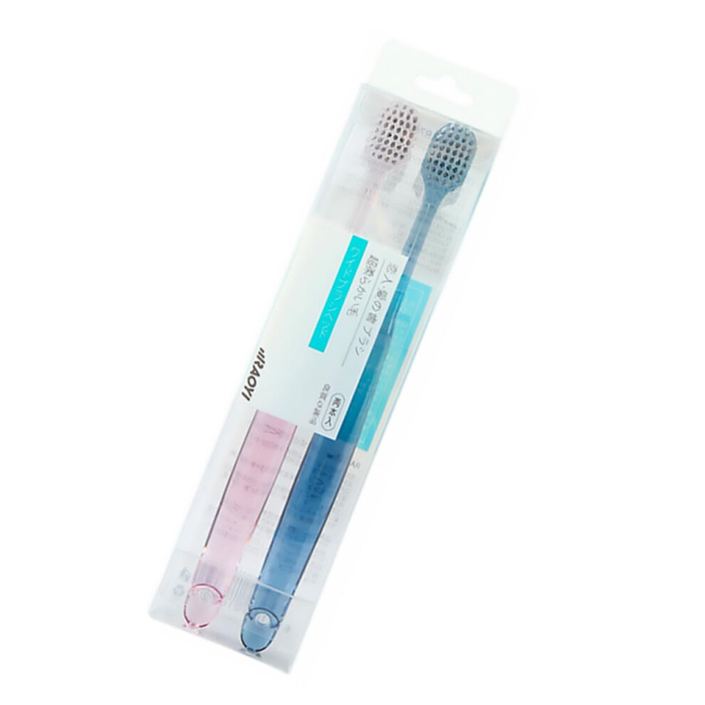 2pcs Adult Soft Bristle Toothbrush for Sensitive Gums with Ergonomic Grip for Teeth Cleaning