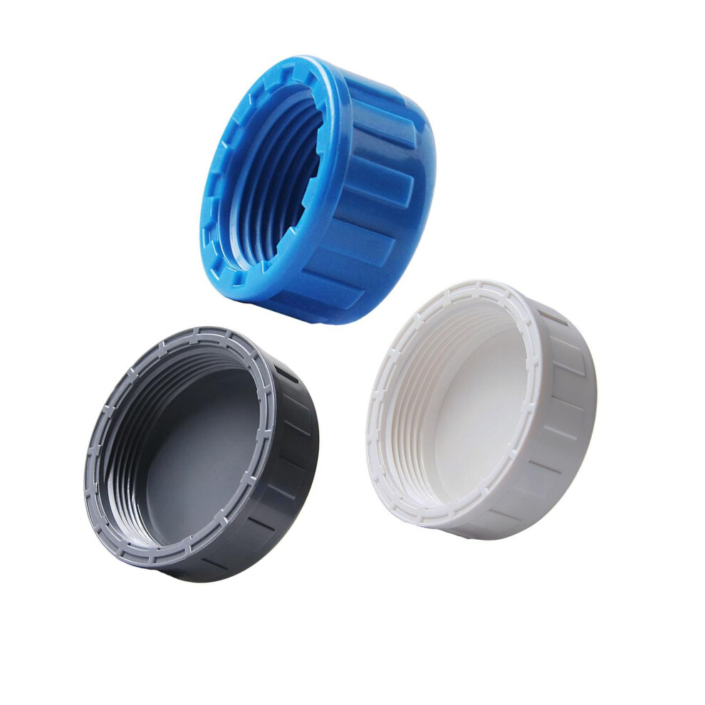 63Mm Gray Pvc Threaded Pipe Cap For Plumbing Leak Prevention And Pipeline End Protection 9187378501153